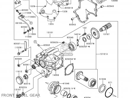 FRONT BEVEL GEAR - VN1500D2A VN1500 CLASSIC 1997 EUROPE FR NL AR FG GR NR SD ST