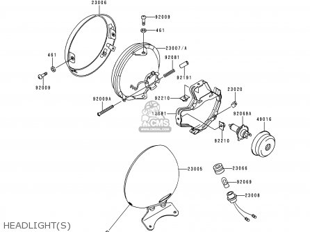 HEADLIGHT(S) - VN1500D2A VN1500 CLASSIC 1997 EUROPE FR NL AR FG GR NR SD ST