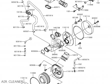 AIR CLEANER - VN1500E1 VN1500 CLASSIC 1998 EUROPE UK FR NL GR IT NR SD SP