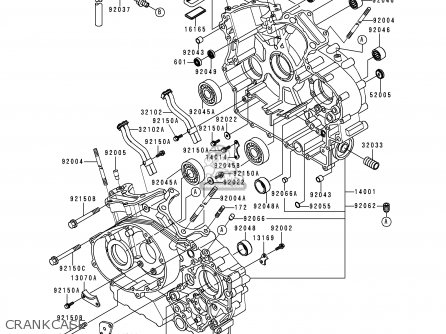 CRANKCASE - VN1500E1 VN1500 CLASSIC 1998 EUROPE UK FR NL GR IT NR SD SP