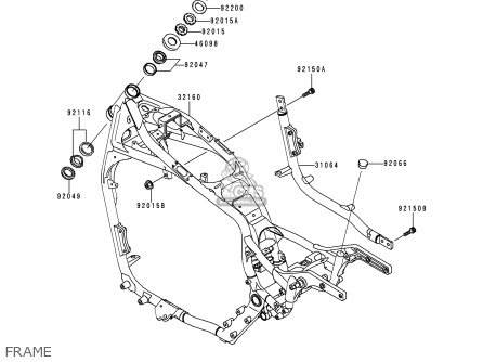 FRAME - VN1500E1 VN1500 CLASSIC 1998 EUROPE UK FR NL GR IT NR SD SP