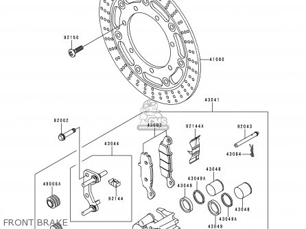 FRONT BRAKE - VN1500E1 VN1500 CLASSIC 1998 EUROPE UK FR NL GR IT NR SD SP