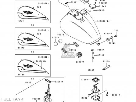 FUEL TANK - VN1500E1 VN1500 CLASSIC 1998 EUROPE UK FR NL GR IT NR SD SP