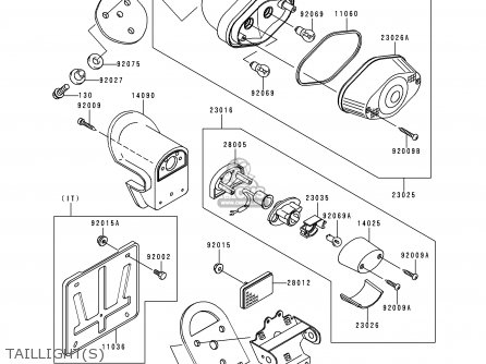 TAILLIGHT(S) - VN1500E1 VN1500 CLASSIC 1998 EUROPE UK FR NL GR IT NR SD SP