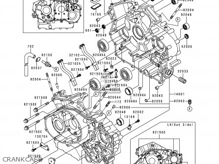 CRANKCASE - VN1500E1 VULCAN 1500 CLASSIC 1998 USA CALIFORNIA CANADA