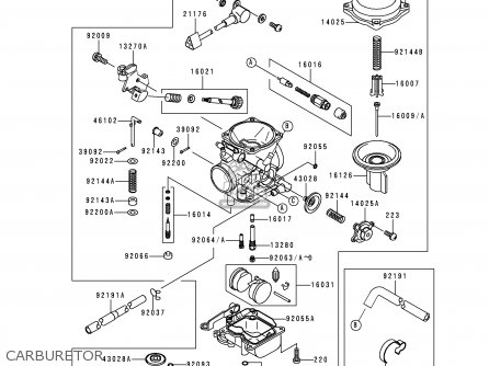 CARBURETOR - VN1500E1 VULCAN 1500 CLASSIC 1998 USA CALIFORNIA CANADA
