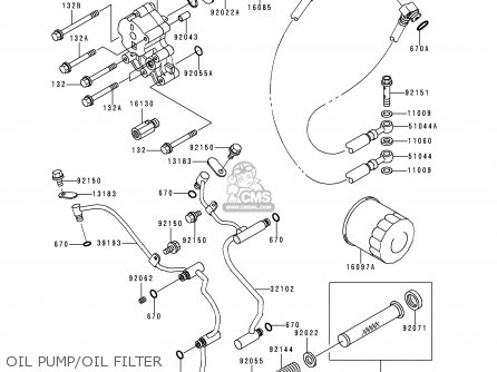 OIL PUMP/OIL FILTER - VN1500E1 VULCAN 1500 CLASSIC 1998 USA CALIFORNIA CANADA