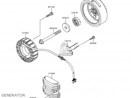 GENERATOR - VN1500E1 VULCAN 1500 CLASSIC 1998 USA CALIFORNIA CANADA