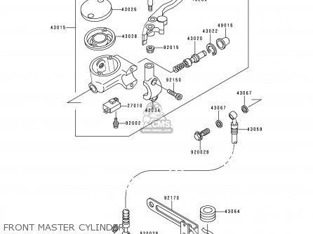 FRONT MASTER CYLINDER - VN1500E1 VULCAN 1500 CLASSIC 1998 USA CALIFORNIA CANADA