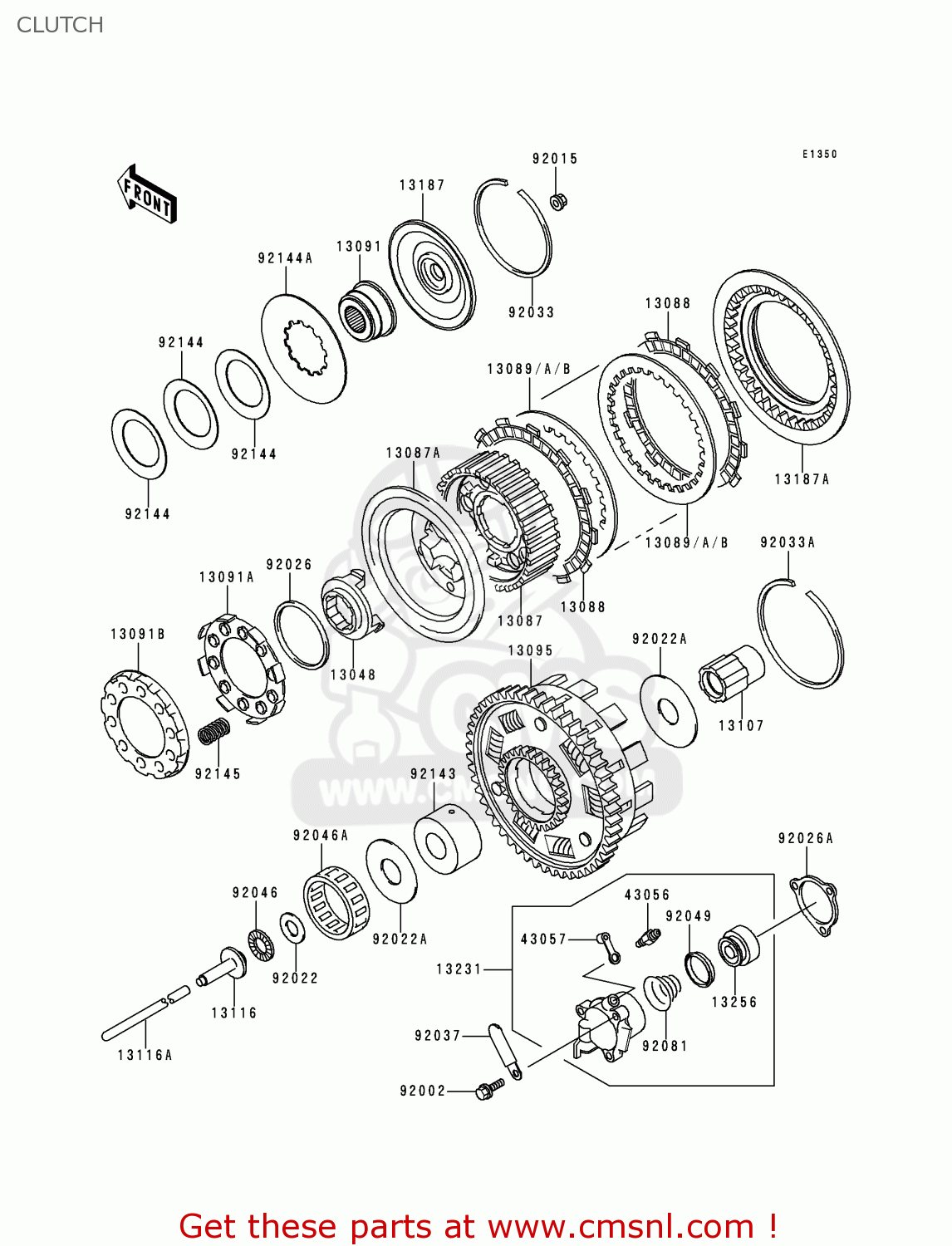 CLUTCH VN1500E2 VN1500 CLASSIC 1999 EUROPE UK FR NL GR IT NR SD SP