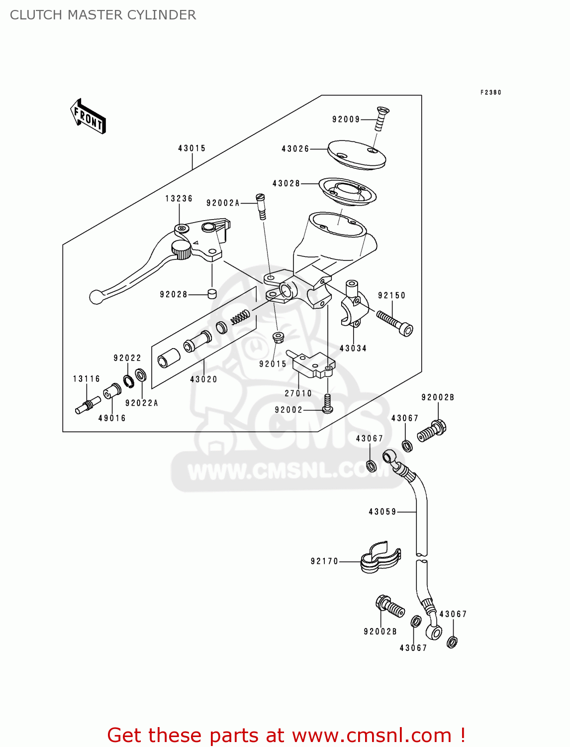 CLUTCH MASTER CYLINDER VN1500E2 VN1500 CLASSIC 1999 EUROPE UK FR NL GR IT NR SD SP