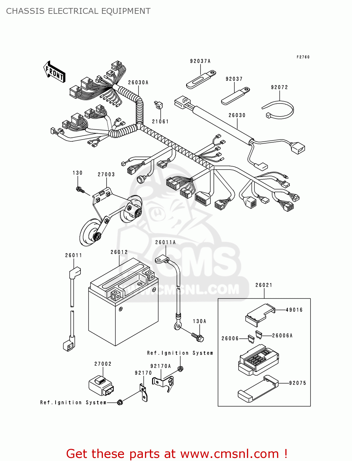 CHASSIS ELECTRICAL EQUIPMENT VN1500E2 VN1500 CLASSIC 1999 EUROPE UK FR NL GR IT NR SD SP