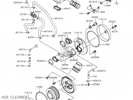 AIR CLEANER - VN1500E2 VN1500 CLASSIC 1999 EUROPE UK FR NL GR IT NR SD SP