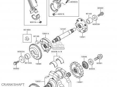 CRANKSHAFT - VN1500E2 VN1500 CLASSIC 1999 EUROPE UK FR NL GR IT NR SD SP