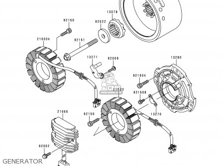 GENERATOR - VN1500E2 VN1500 CLASSIC 1999 EUROPE UK FR NL GR IT NR SD SP