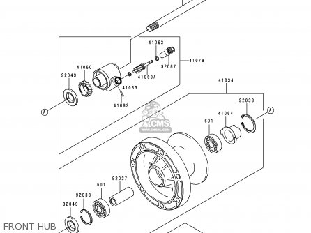 FRONT HUB - VN1500E2 VN1500 CLASSIC 1999 EUROPE UK FR NL GR IT NR SD SP