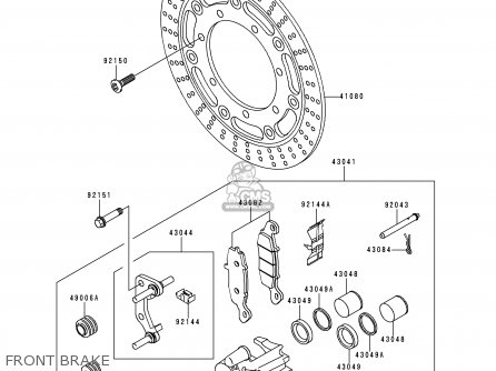 FRONT BRAKE - VN1500E2 VN1500 CLASSIC 1999 EUROPE UK FR NL GR IT NR SD SP