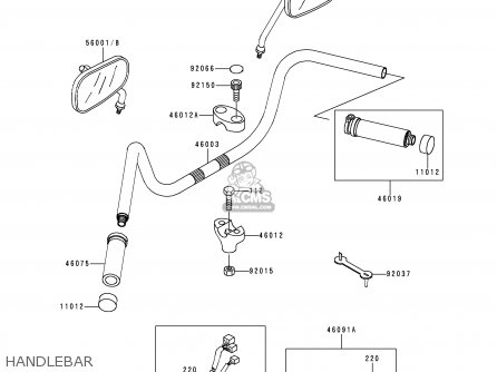 HANDLEBAR - VN1500E2 VN1500 CLASSIC 1999 EUROPE UK FR NL GR IT NR SD SP