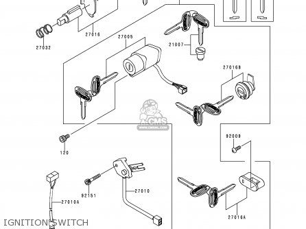IGNITION SWITCH - VN1500E2 VN1500 CLASSIC 1999 EUROPE UK FR NL GR IT NR SD SP