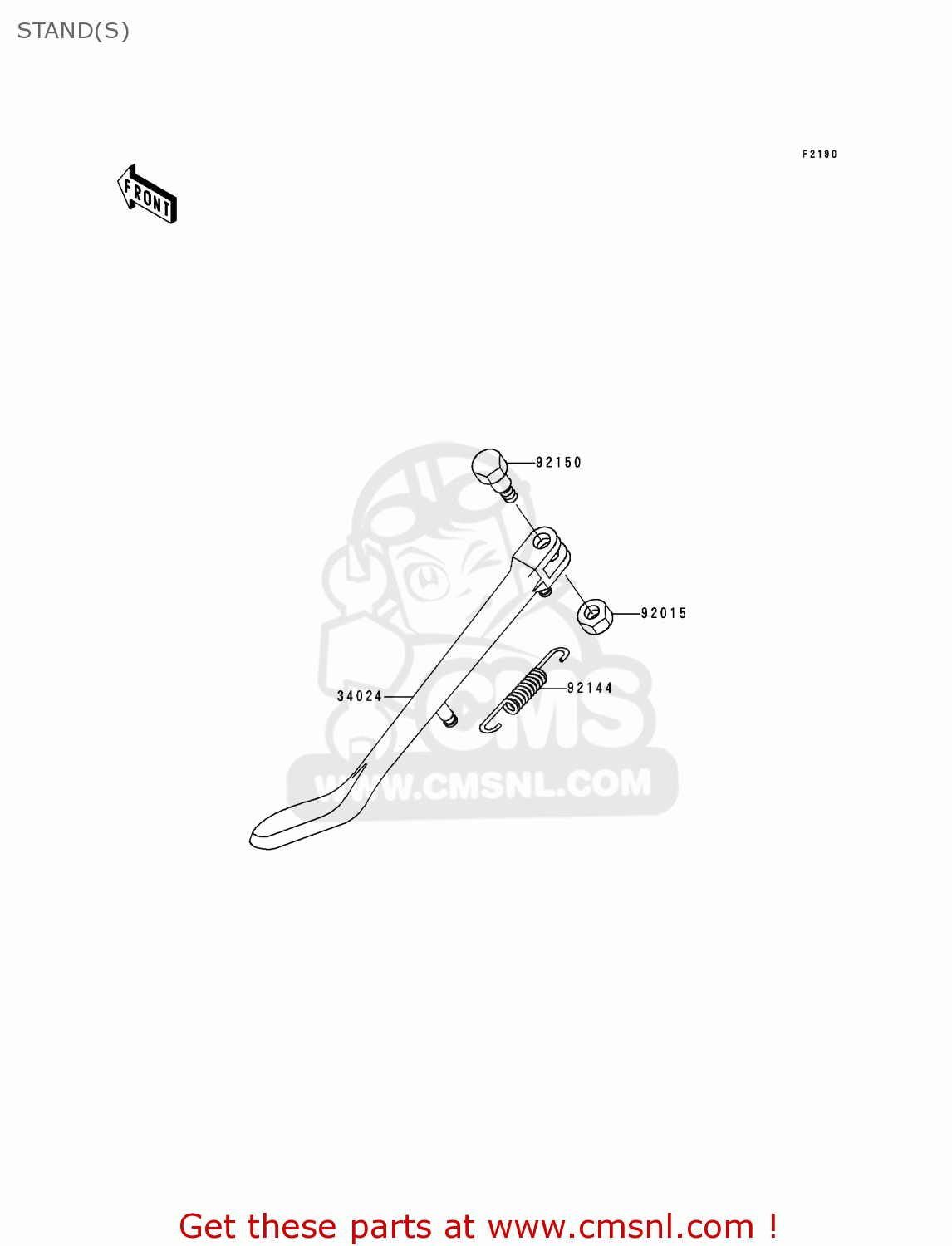 STAND(S) VN1500E2 VULCAN 1500 CLASSIC 1999 USA CALIFORNIA CANADA