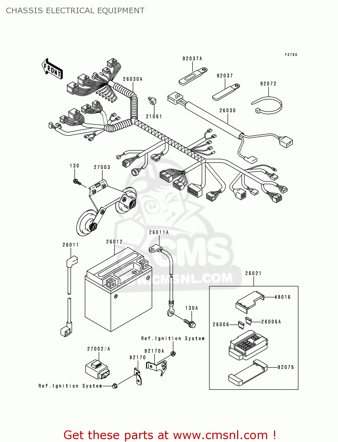 CHASSIS ELECTRICAL EQUIPMENT VN1500E2 VULCAN 1500 CLASSIC 1999 USA CALIFORNIA CANADA