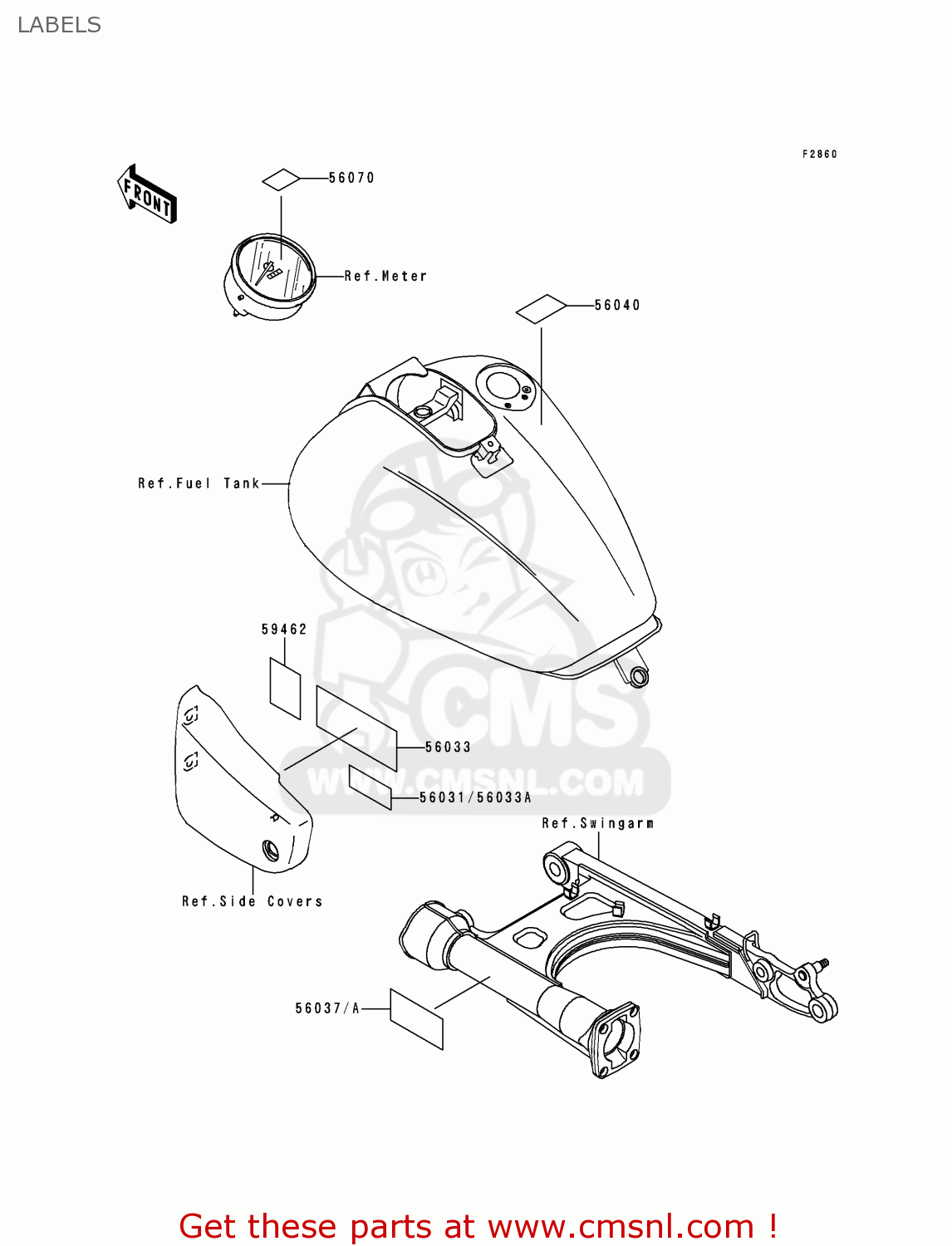LABELS VN1500E2 VULCAN 1500 CLASSIC 1999 USA CALIFORNIA CANADA
