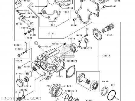 FRONT BEVEL GEAR - VN1500E2 VULCAN 1500 CLASSIC 1999 USA CALIFORNIA CANADA