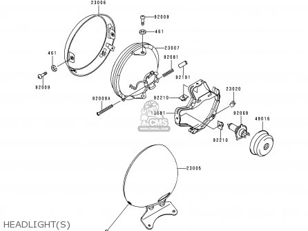 HEADLIGHT(S) - VN1500E2 VULCAN 1500 CLASSIC 1999 USA CALIFORNIA CANADA