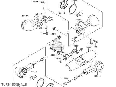 TURN SIGNALS - VN1500E2 VULCAN 1500 CLASSIC 1999 USA CALIFORNIA CANADA