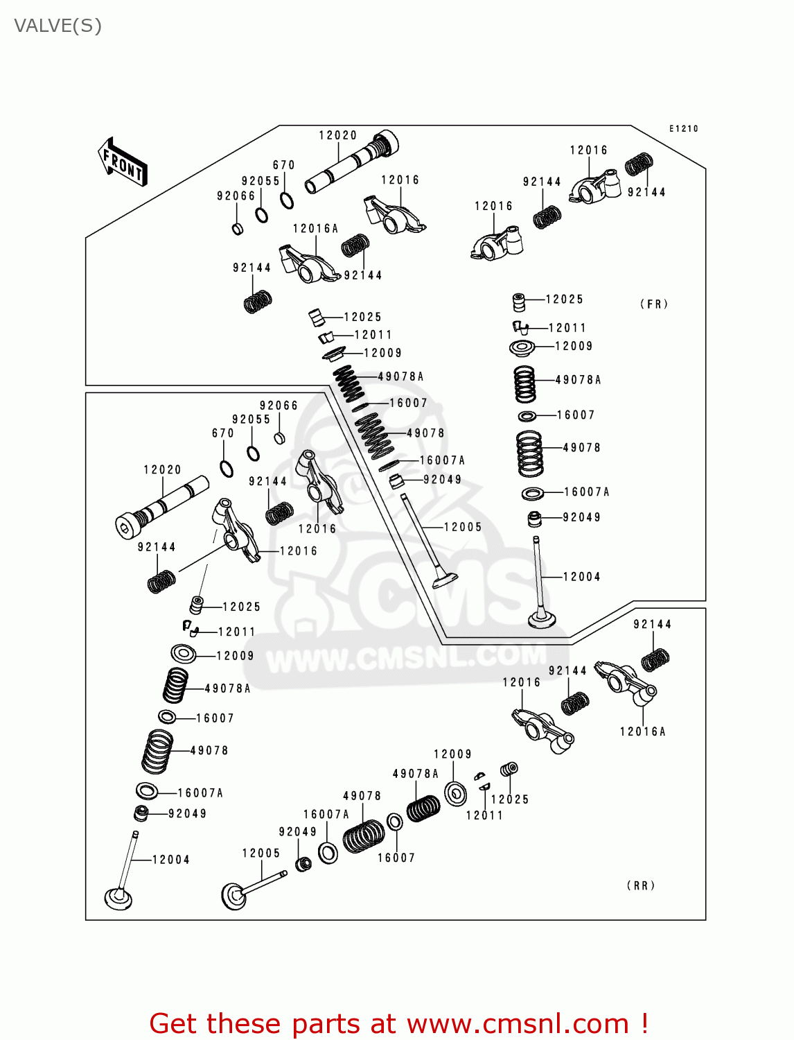 VALVE(S) VN1500E3 VULCAN 1500 CLASSIC 2000 USA CALIFORNIA