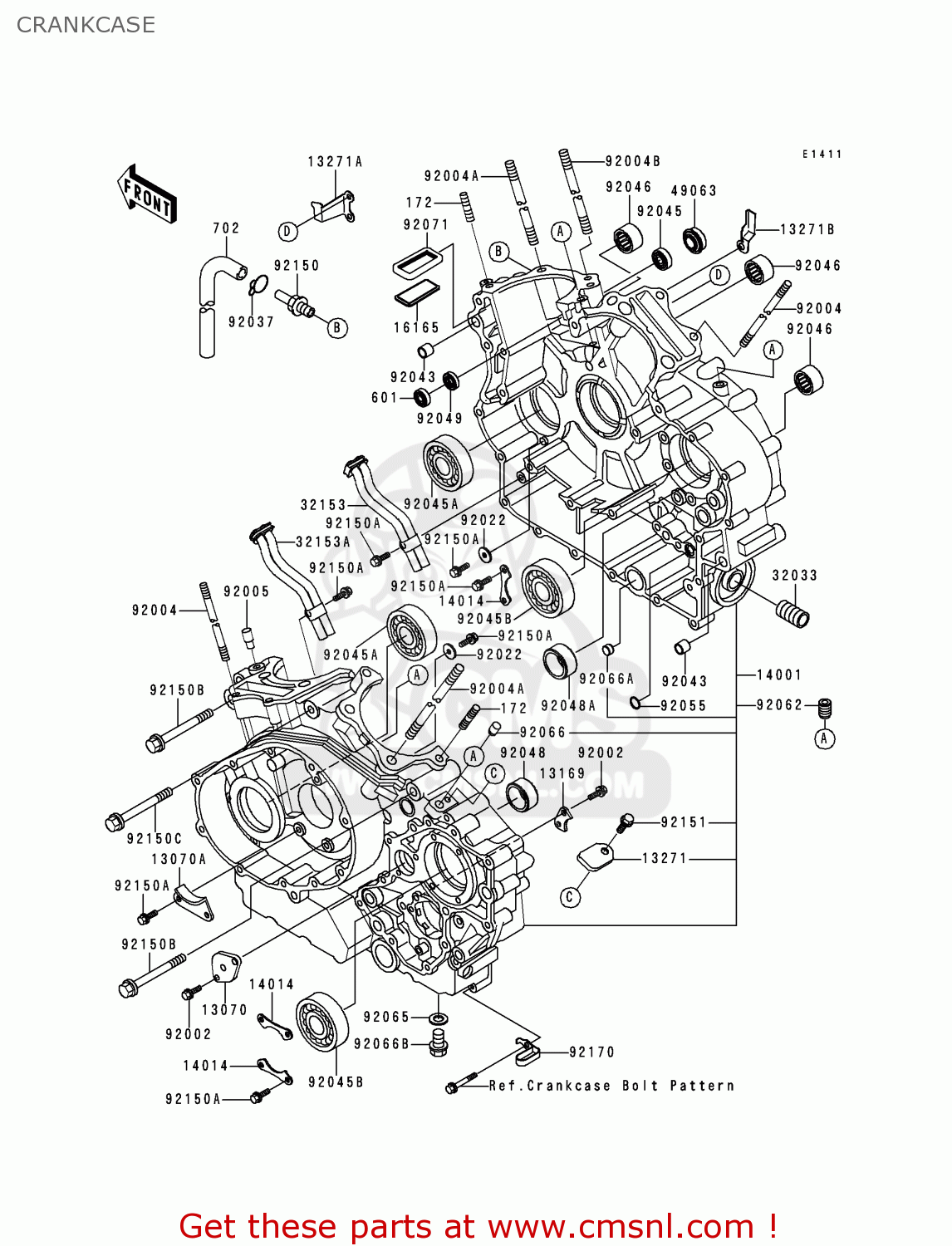 CRANKCASE VN1500E3 VULCAN 1500 CLASSIC 2000 USA CALIFORNIA
