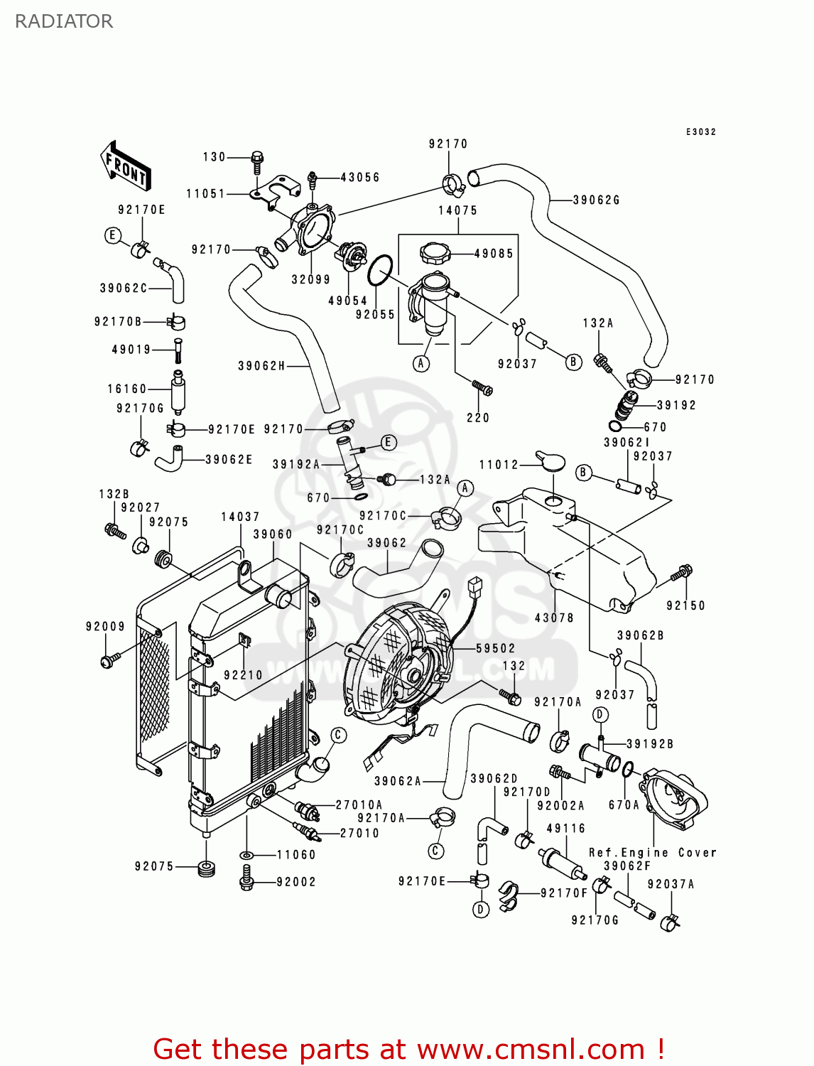RADIATOR VN1500E3 VULCAN 1500 CLASSIC 2000 USA CALIFORNIA