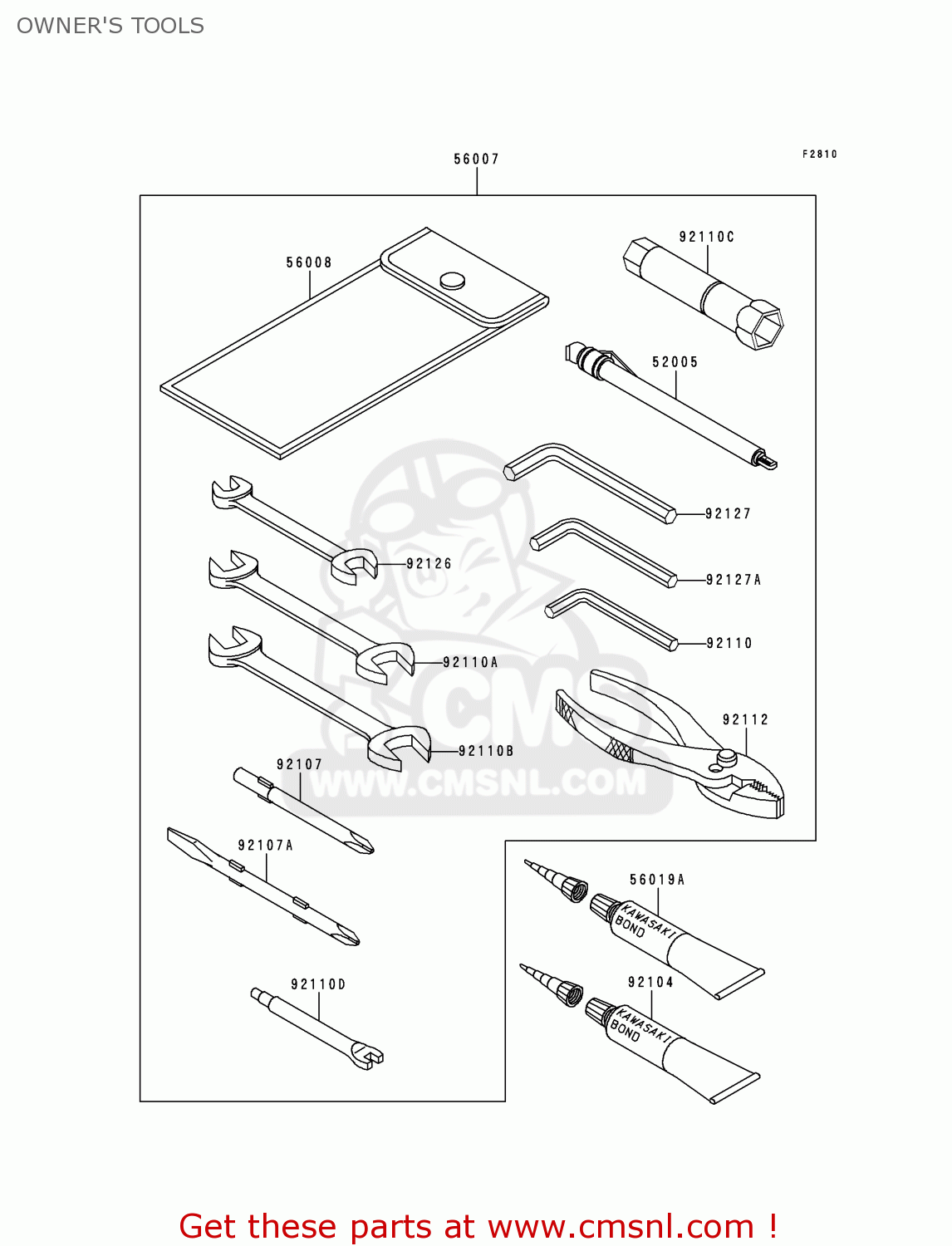 OWNER'S TOOLS VN1500E3 VULCAN 1500 CLASSIC 2000 USA CALIFORNIA