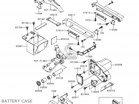 BATTERY CASE - VN1500E3 VULCAN 1500 CLASSIC 2000 USA CALIFORNIA