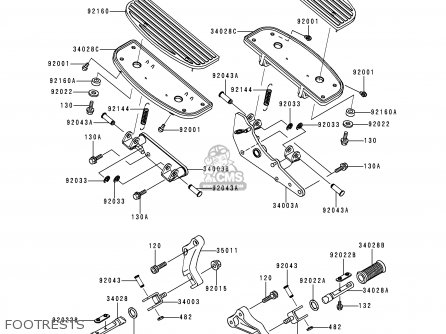 FOOTRESTS - VN1500E3 VULCAN 1500 CLASSIC 2000 USA CALIFORNIA