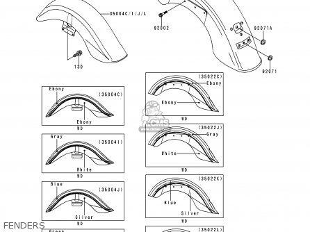 FENDERS - VN1500E3 VULCAN 1500 CLASSIC 2000 USA CALIFORNIA