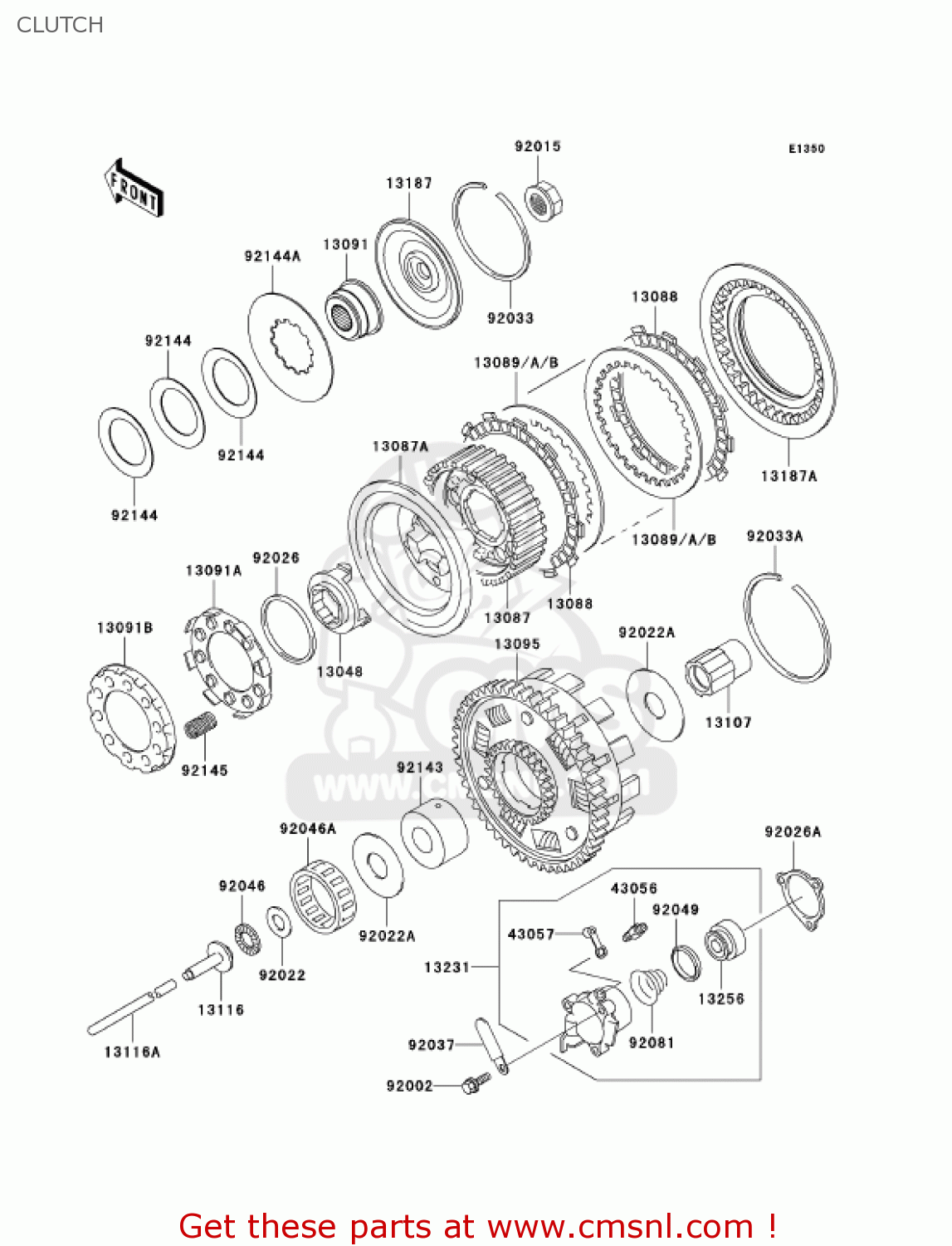 CLUTCH VN1500E4 VULCAN 1500 CLASSIC 2001 USA CALIFORNIA