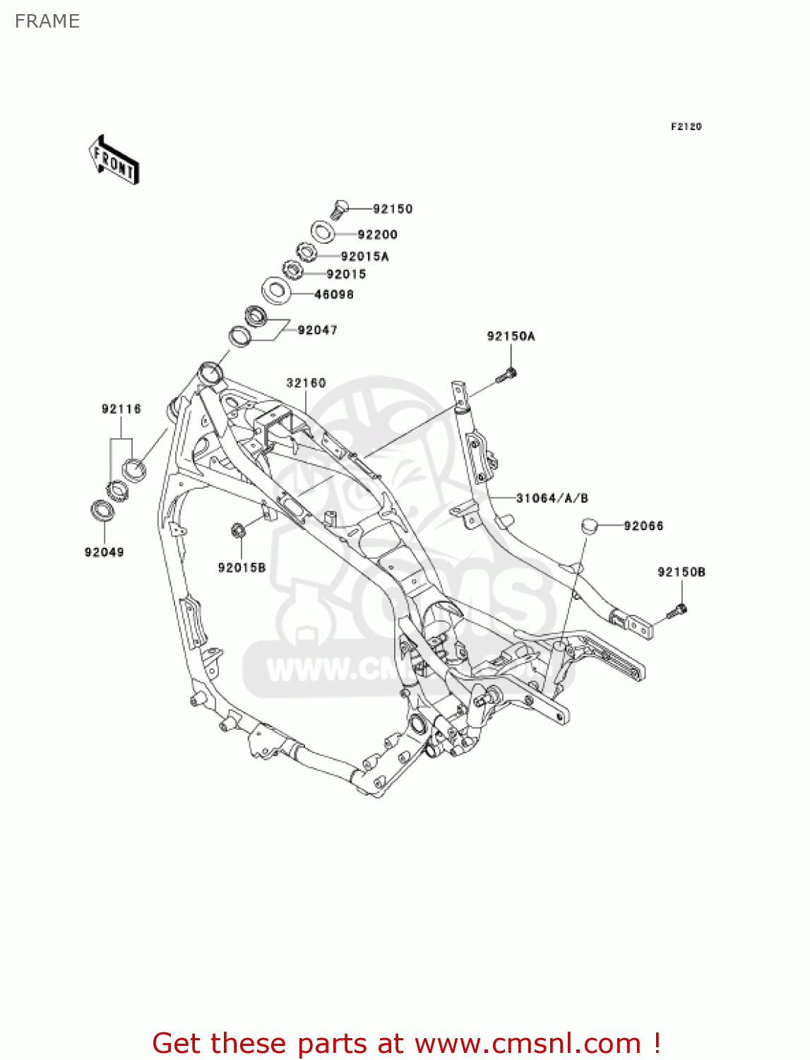 FRAME VN1500E4 VULCAN 1500 CLASSIC 2001 USA CALIFORNIA