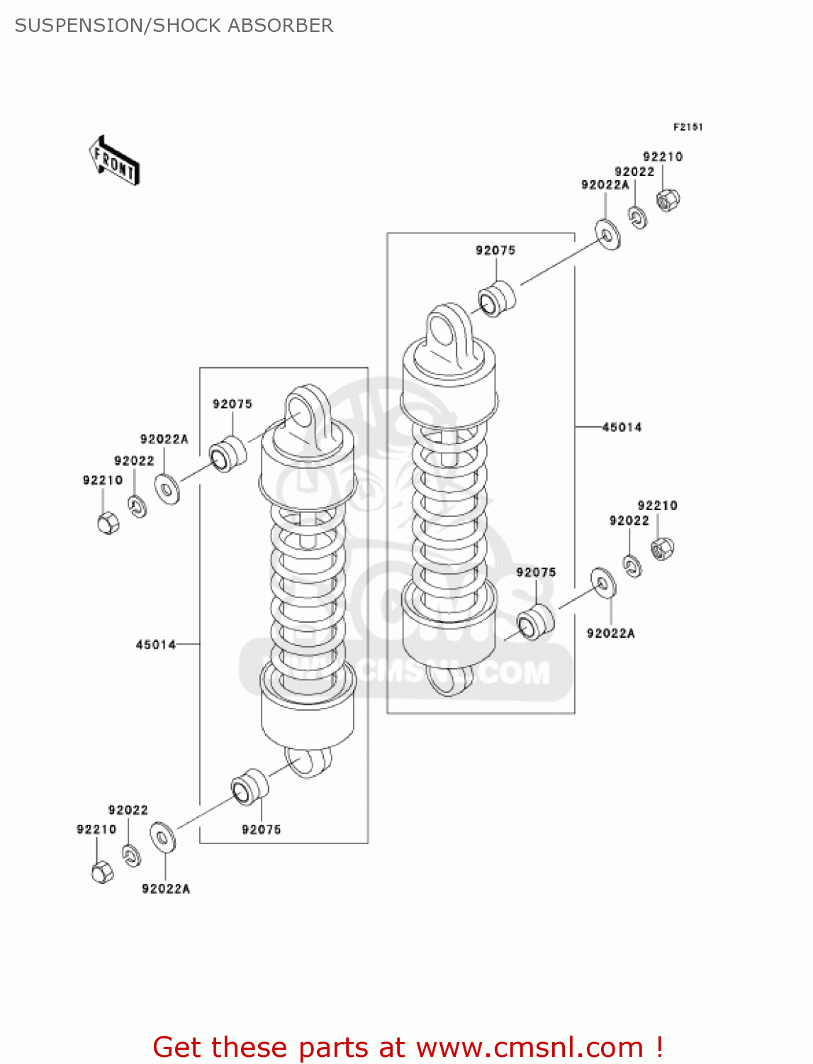SUSPENSION/SHOCK ABSORBER VN1500E4 VULCAN 1500 CLASSIC 2001 USA CALIFORNIA