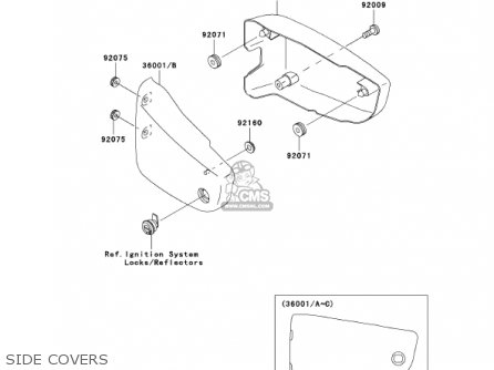 SIDE COVERS - VN1500E4 VULCAN 1500 CLASSIC 2001 USA CALIFORNIA