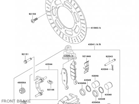 FRONT BRAKE - VN1500E4 VULCAN 1500 CLASSIC 2001 USA CALIFORNIA