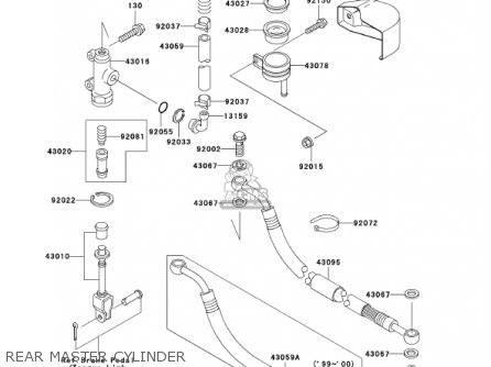 REAR MASTER CYLINDER - VN1500E4 VULCAN 1500 CLASSIC 2001 USA CALIFORNIA
