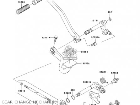 GEAR CHANGE MECHANISM - VN1500E4 VULCAN 1500 CLASSIC 2001 USA CALIFORNIA