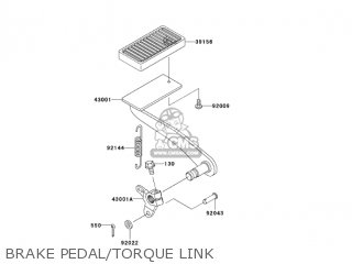 BRAKE PEDAL/TORQUE LINK - VN1500E4 VULCAN 1500 CLASSIC 2001 USA CALIFORNIA