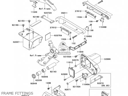 FRAME FITTINGS - VN1500E4 VULCAN 1500 CLASSIC 2001 USA CALIFORNIA