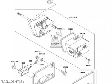 TAILLIGHT(S) - VN1500E4 VULCAN 1500 CLASSIC 2001 USA CALIFORNIA