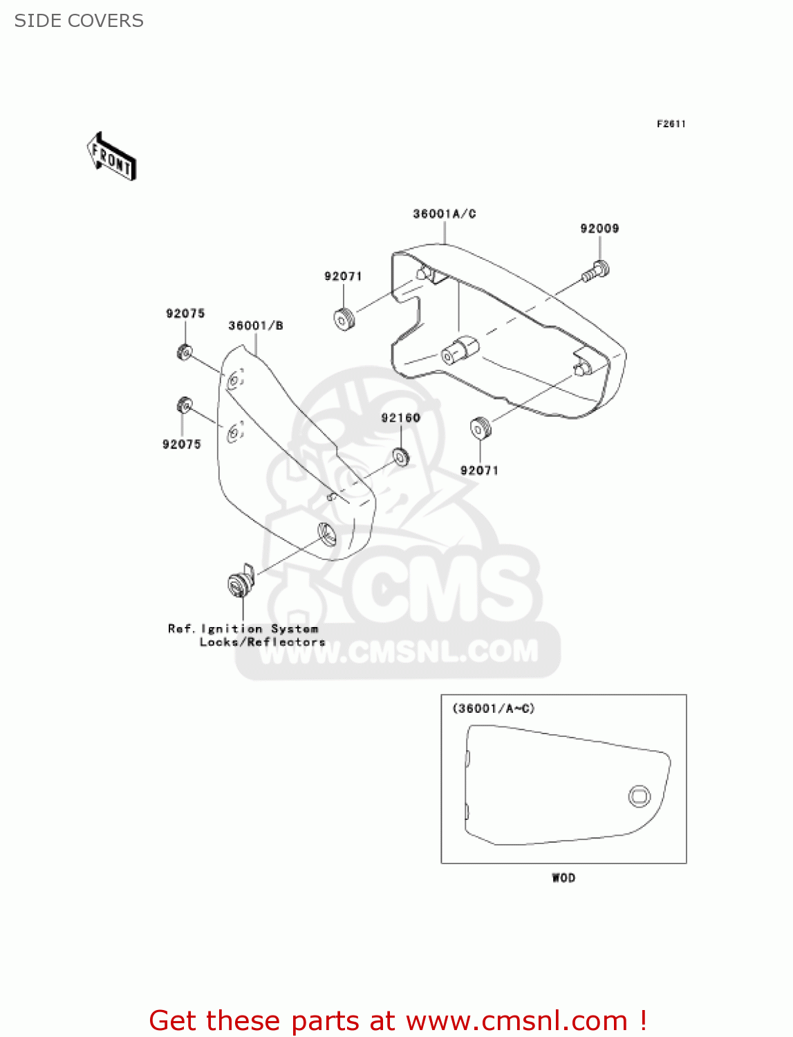 SIDE COVERS VN1500E5 VULCAN 1500 CLASSIC 2002 USA CALIFORNIA