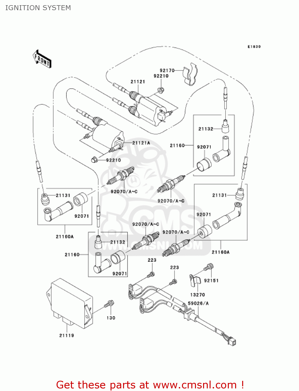 IGNITION SYSTEM VN1500E5 VULCAN 1500 CLASSIC 2002 USA CALIFORNIA