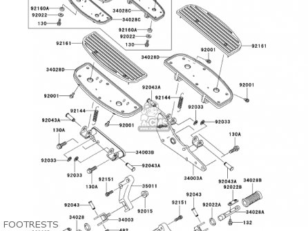FOOTRESTS - VN1500E5 VULCAN 1500 CLASSIC 2002 USA CALIFORNIA