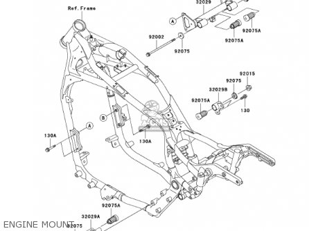 ENGINE MOUNT - VN1500E5 VULCAN 1500 CLASSIC 2002 USA CALIFORNIA